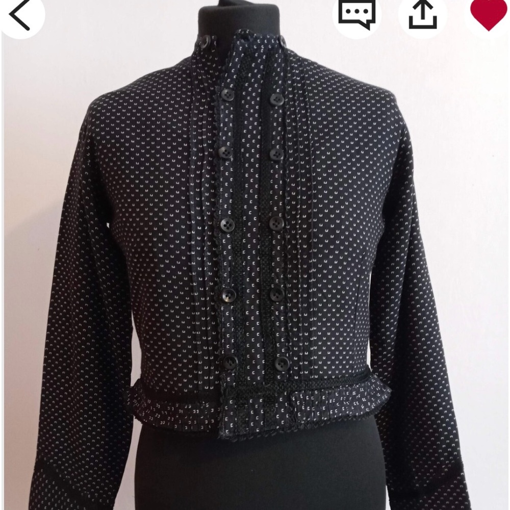 Vintage1950s Hungarian folk jacket Eastern European blouse Edwarian Style